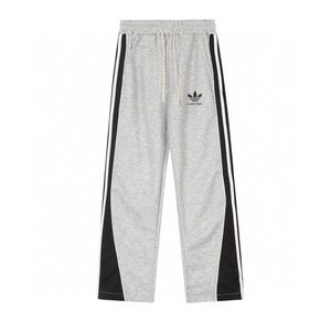 Adidas Gray and Black Athletic Pants